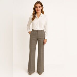Y2K Banana Republic Wool Martin Fit Stretch Plaid Dress Pants